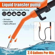 Electric Syphon Pump Battery Operated Petrol Oil Water Fuel Transfer 2.4 Gallons