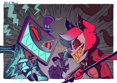 HAZBIN HOTEL トレカ　alastor vox 2枚セット Anime hazbin hotel alastor valentino velvet vox Playmat