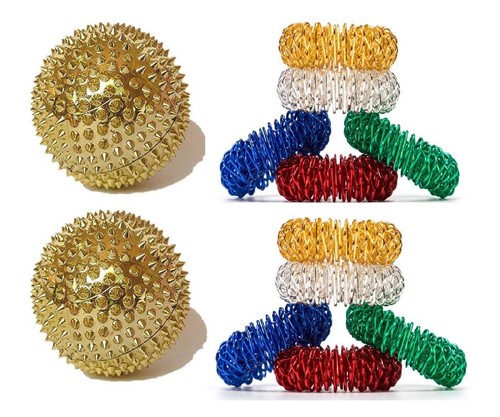 Lot De 11 Pads De Pouce Et Anneaux D'acupression Sujok/Jimmys - Soulagement De La Douleur, Multicolore, Métal
