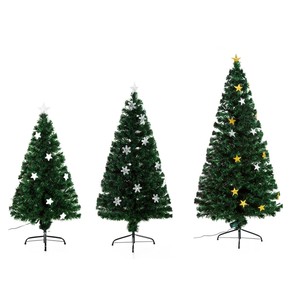 Stella Di Natale Con Fibre Ottiche.Homcom Albero Di Natale Con Luci Led 120 150 180cm Artificiale In Fibra Ottica Ebay