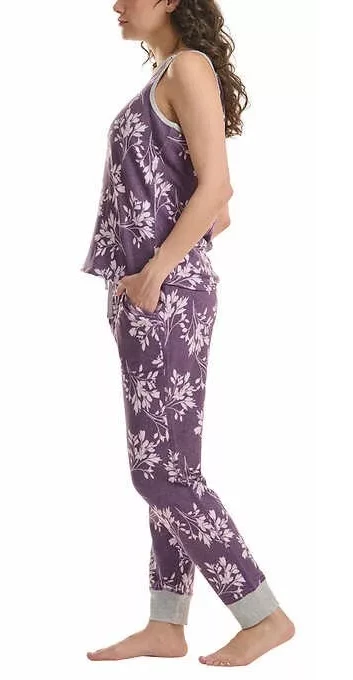 Nuevo con etiquetas Live Love Lounge conjunto de 2 piezas de pijama de salón púrpura talla XL $75 11HL418 Foto 3 de 4