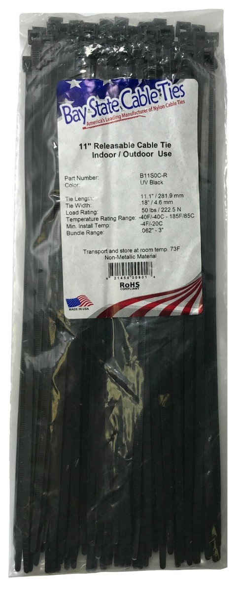 8 Inch Releasable Zip Tie 50 Lbs Tensile Strength Reusable Cable Tie Pack of 100