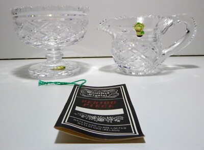 *VINTAGE* Waterford Crystal PERIOD PIECE (1968) Creamer & Sugar Bowl Ireland