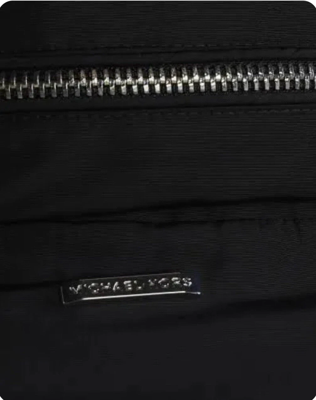 Giacca uomo Michael Kors XXL nera logo sforato cappuccio tasche zip foderata nuova con etichetta