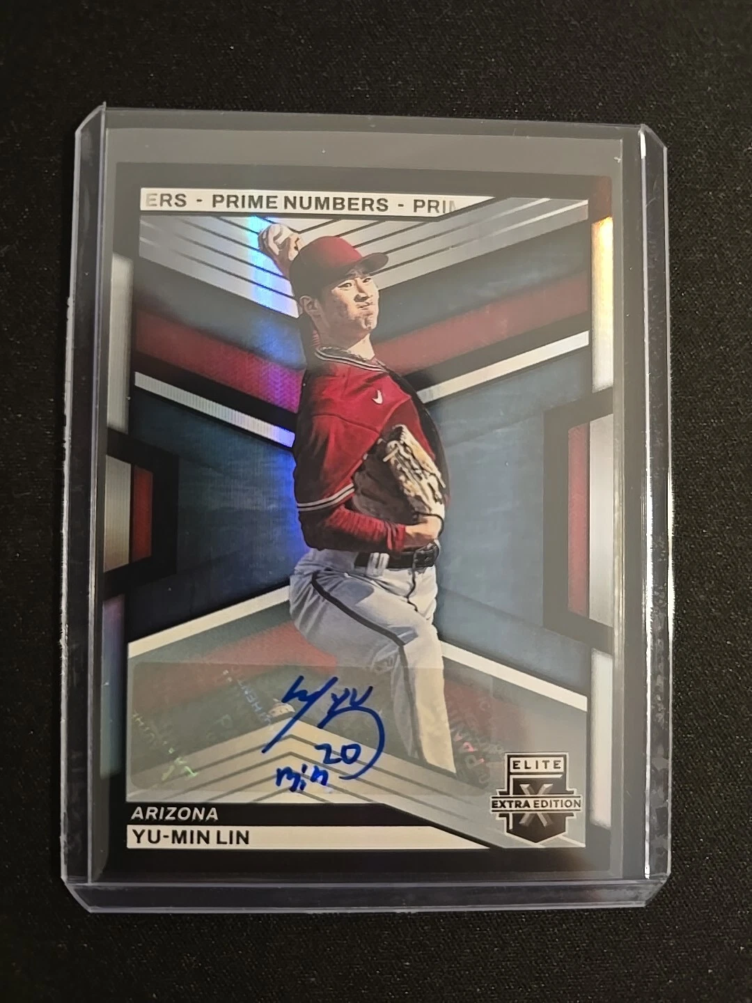 YU-MIN LIN 2023 PANINI ELITE EXTRA EDITION AUTO PRIME NUMBERS A 187/200 #120