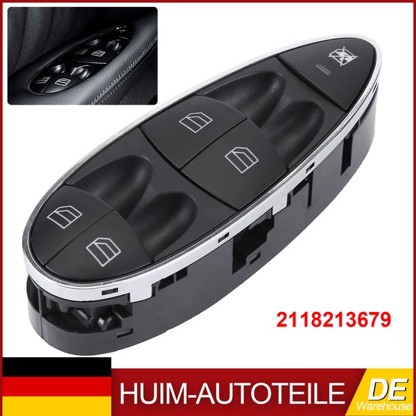 NEU Schalter Fensterheber Vorne Links FüR Mercedes E-Klasse W211 S211 CLS C219-image