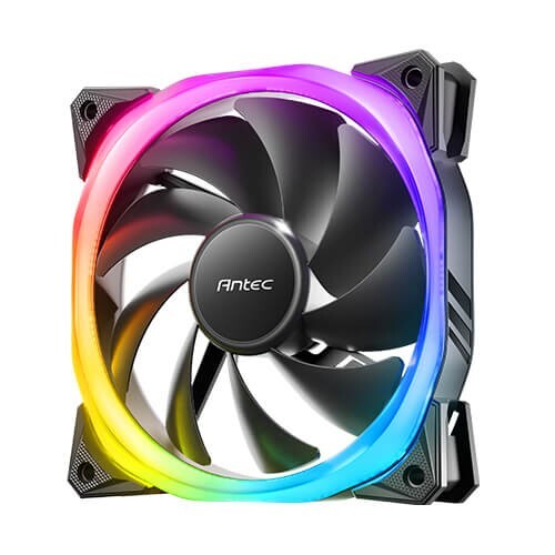 Antec Fusion 120mm 12cm ARGB PC Case PWM Fan Black 2000RPM 57.93CFM 31.24dBA - Picture 1 of 9