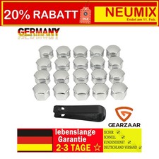20x Chrom Kappen 17mm für Radbolzen Radschrauben Radmuttern Radschraubenkappen