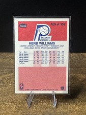 1986-87 Fleer #125 Herb Williams Indiana Pacers NBA Basketball Card