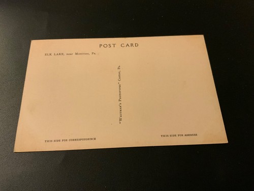 Montrose, Pa. ~ Elk Lake - Unposted Vintage Postcard - Picture 2 of 2