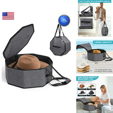 Sleeping Lamb Large Hat For Women Storage Collapsible Cowboy Hat Travel Case