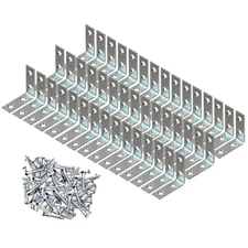 1.5" inch Corner Brace Angle Repair Bracket w/Screws (Pack of 50) Pack of 50