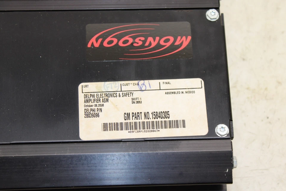 Amplificador de radio Pontiac Solstice 2006-2009 15840305 OEM NA97 Foto 2 de 4