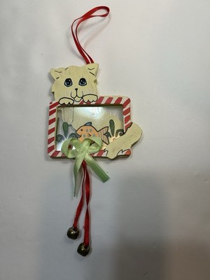 Kurt S Adler Cat Christmas Ornament Kitty Looking In The Fish Bowl Mischievous
