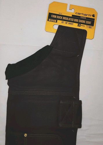 Cappotto Carhartt marrone scuro solido anatra isolato cane lavoro taglia media 22"x28" PX0340 - Foto 2 di 14
