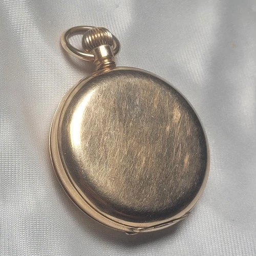 Stunning Antique Waltham Hunter Cased Pocket Watch Gold Plated Fully Working