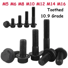 M5-M16 Toothed Grade 10.9 High Strength Flange External Hexagonal Bolts Screws