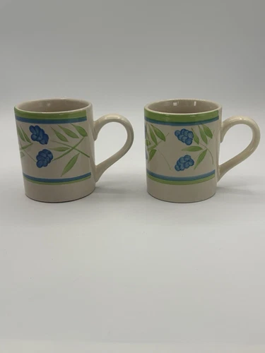 VINTAGE HARTSTONE WILD BLUEBERRY POTTERY - COFFEE MUGS