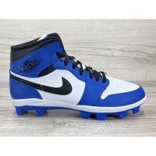 Air Jordan 1 Retro MCS Baseball Cleats Blue Black White Mens 11 AV5354-411