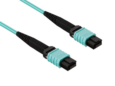 OM4 MPO/MPO Duplex 50/125 Type B Multimode Fiber Optic Cable - 10/15/20/25/30m