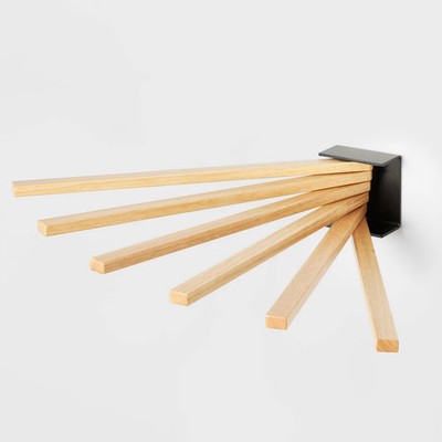 Small Space Wall Mounted Drying Rack Black - Brightroom: Folding Clothes Dryer