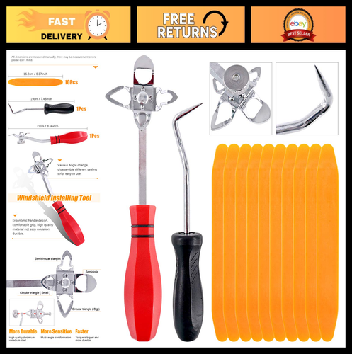 12-Piece Windshield Installation Tool Kit, Offset Tool & Cotter Pin ...