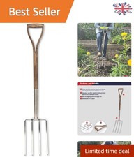 Lightweight Digging Fork with Hardwood Handle – Ideal for Garden Preparation