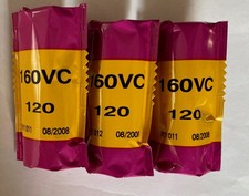 Kodak Portra 160VC 120 Colour Negative 3 Rolls 36-Exposure  EXPIRED 08/2008