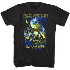 Iron Maiden Shirt The Trooper Eddie Graphic Heavy Metal Band Tee Black