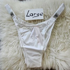 Victoria's Secret shine strap brazilian panty Large in White