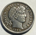 elf Barber Dime 1914 D   World War I  A85