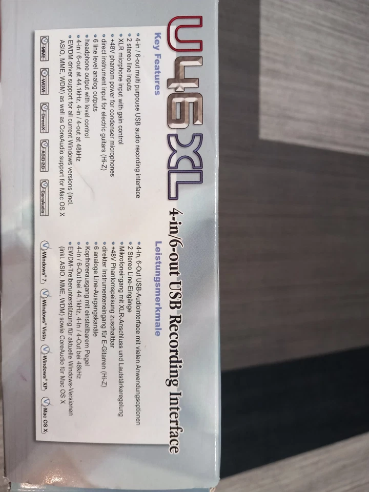 ESI Audio Multi-Purpose 4-in/6-out USB Recording Interface U46XL - Image 4 of 4