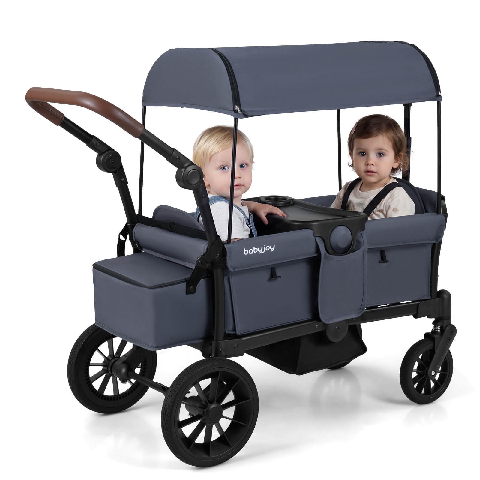 Foldable Wagon Stroller for 2 Kids, Double Seater Toddler St