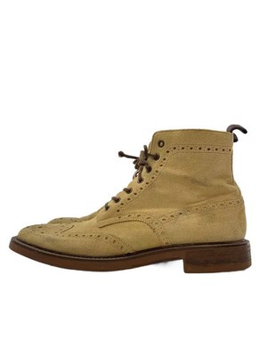 Giancarlo Morelli Lace-Up Boots/42/Beg/Suede/Gm01169/With Threads BFL63