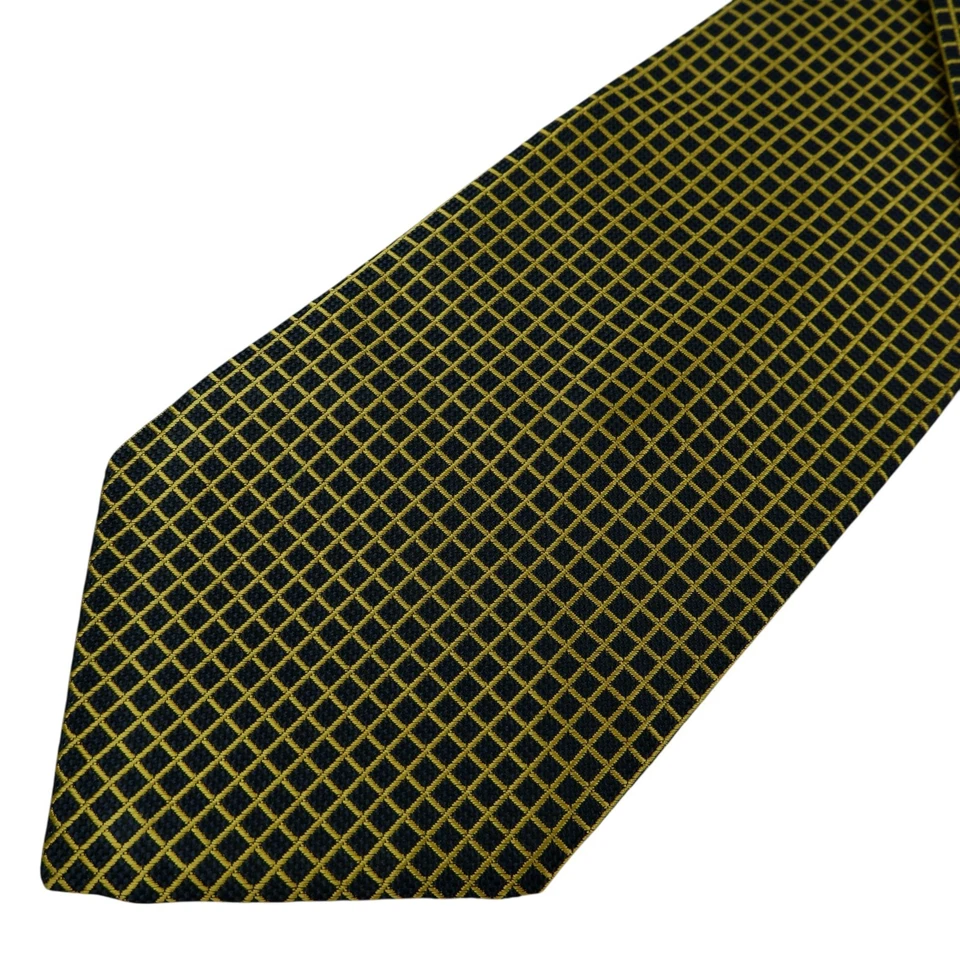 Kenzo Tie Silk Black Gold Geometric Japan (US Import Tax Included) - Image 2 of 4