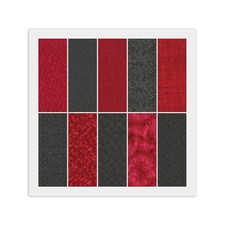 Red Black JELLY ROLL: 20 2 1/2" x 44" Strips, 100 Cotton Fabric