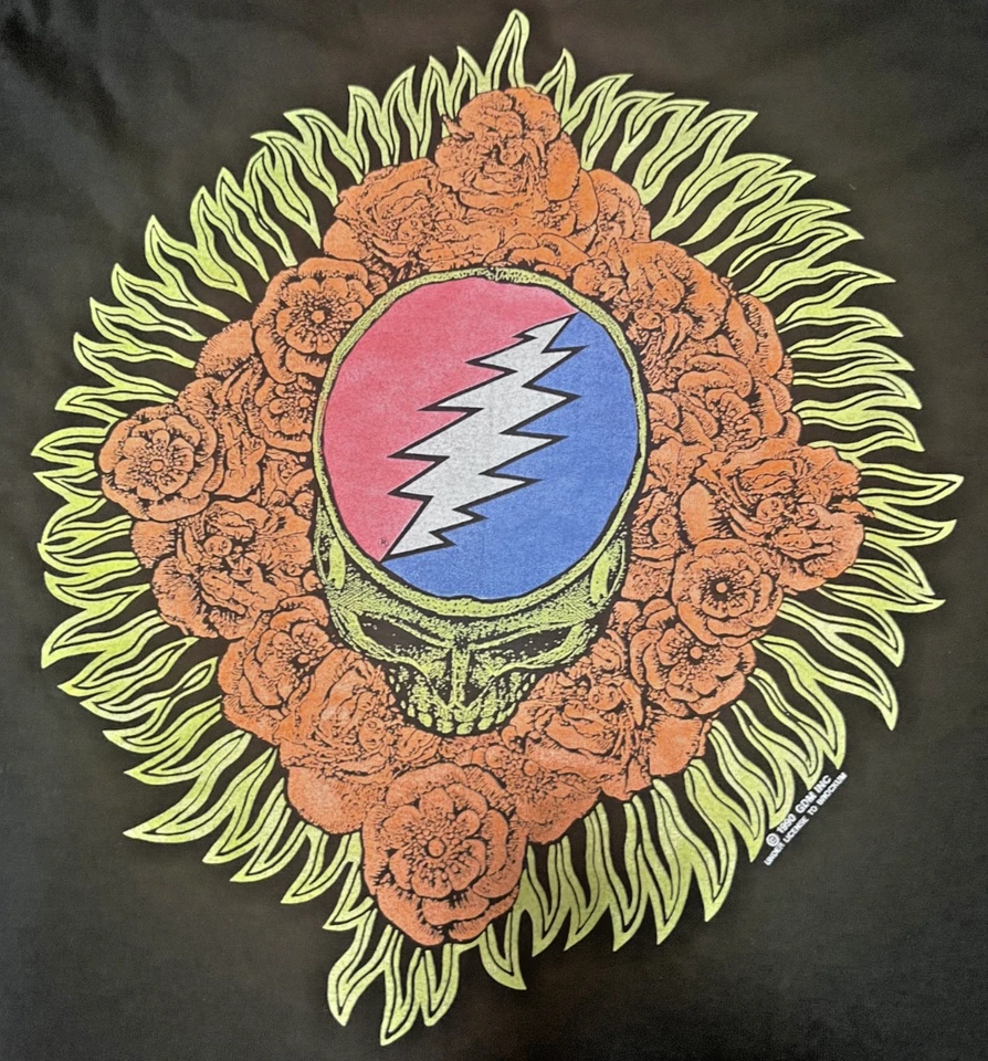 GDM Grateful Dead Tour Original Vintage 90, 25 anos de aniversário, Nunca usado/lavado - Imagem 2 de 4