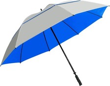 Sturdy Nylon Double Canopy Venting 68" Golf Umbrella Protects from Rain  Sun