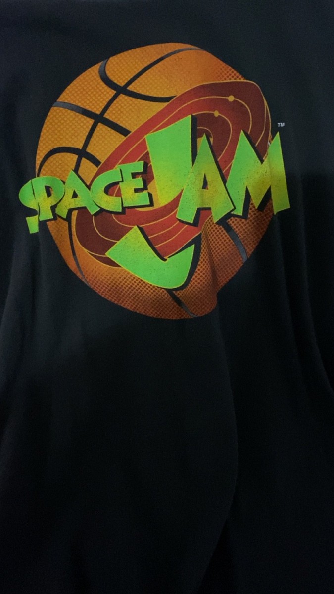 VINTAGE SPACE JAM sz X Large Original vintage, black T-shirt with