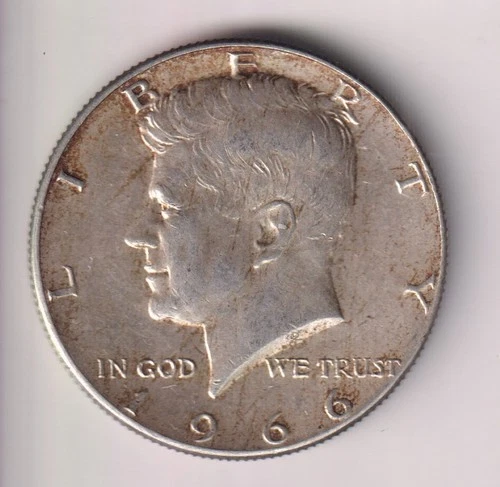1966 P KENNEDY HALF DOLLAR SILVER .400 UNITED STATES OF AMERICA FIFTY CENTS .50¢