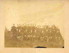 1860s 70s CIVIL WAR & INDIAN WARS ERA SOLDIERS IN CAMP LARGE ALBUMEN PHOTO