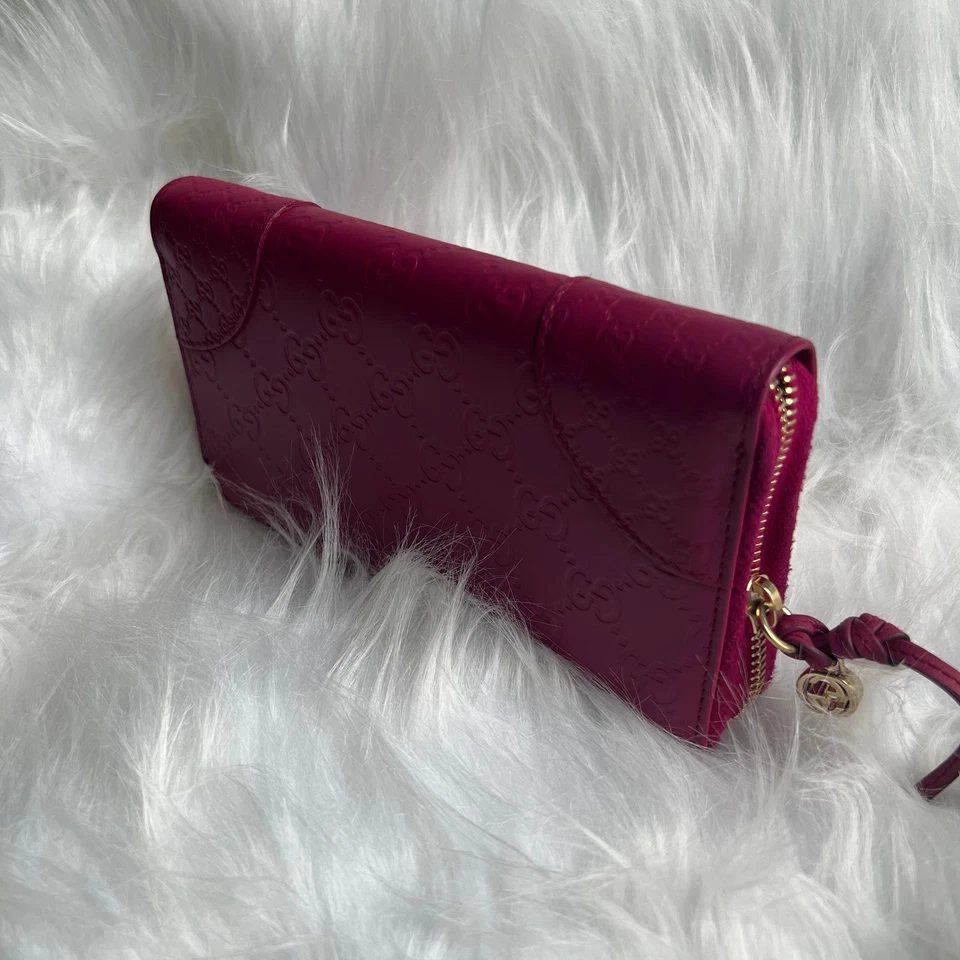 Cartera Gucci Guccissima Bree de segunda mano con cremallera alrededor púrpura Foto 3 de 4