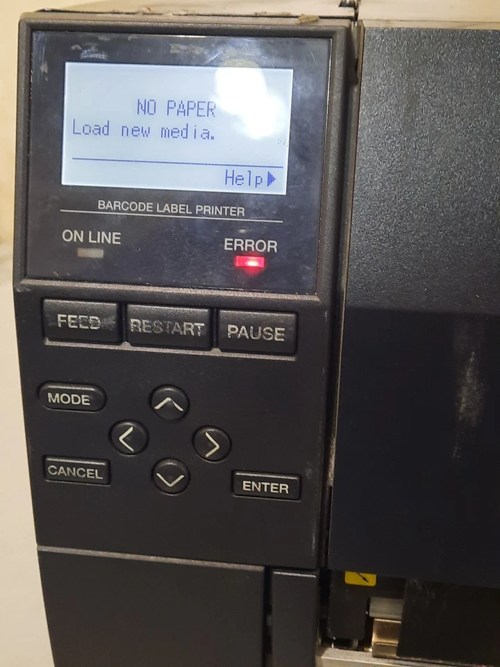 TOSHIBA B-EX4T2-GS12-QM-R-THERMAL  BARCODE LABEL PRINTER-(Powers On)-UNTESTED - Image 2 of 4