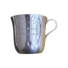 Vintage Tiffany Co Makers Sterling Silver Baby Cup  23498  Monogram