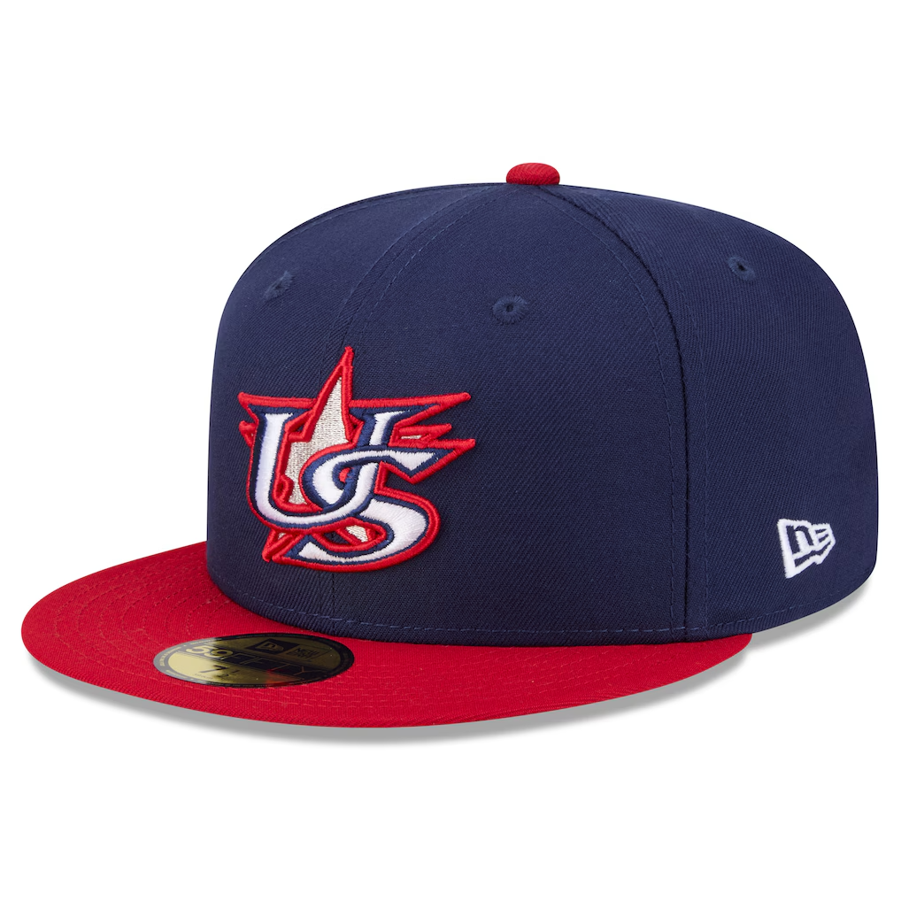 New Era USA Baseball 2026 WBC Fitted Hat 59FIFTY Navy Red Official