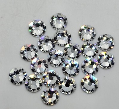 12pc Swarovski Crystal Clear ss30 Flat Back Round Rhinestone 2088; 6mm