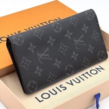 Louis Vuitton Monogram Portefeuille Brazza Eclipse Long Wallet