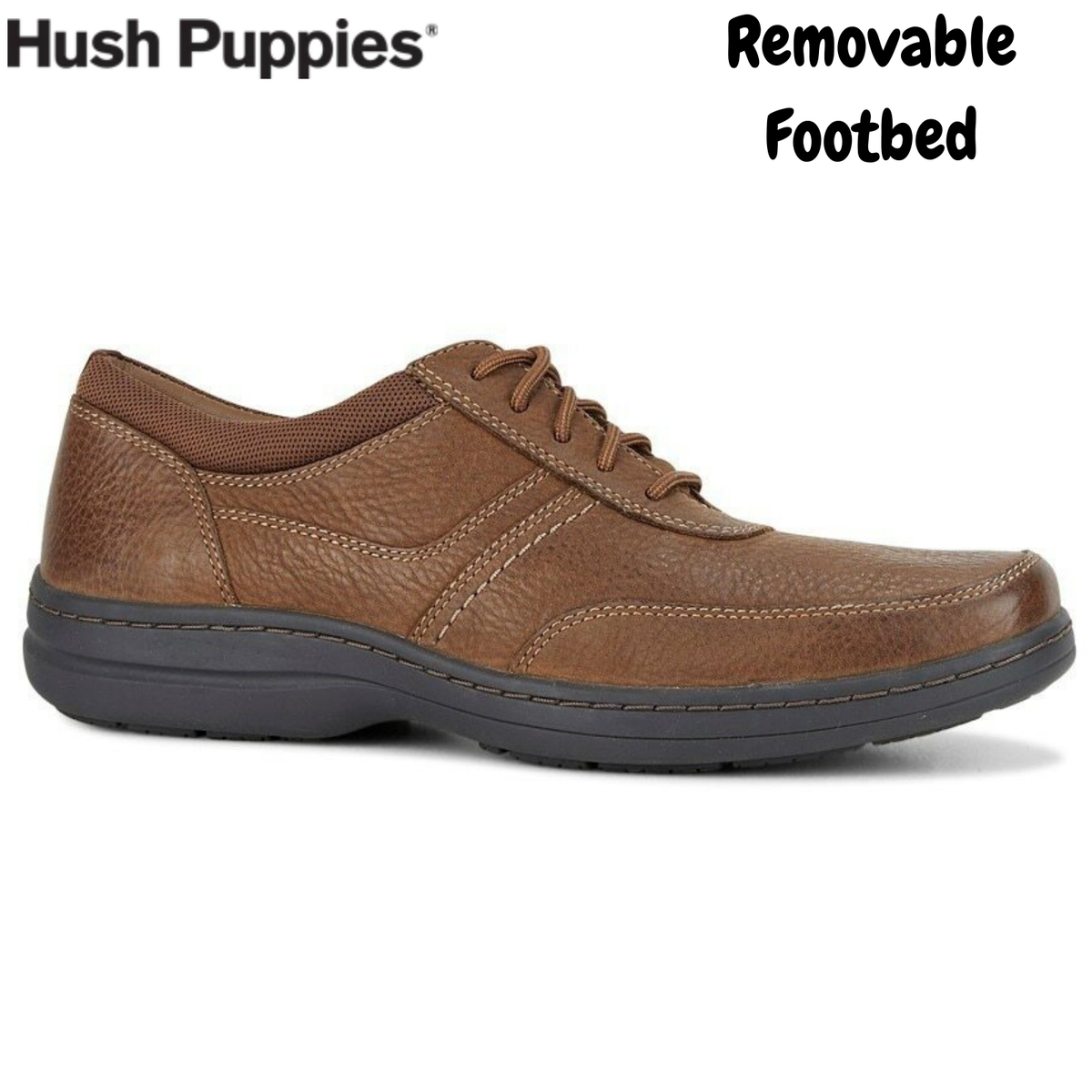 Hush Puppies Men's Elkhound MT Oxford Nubuck Leather Casual Shoes