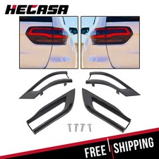 Gloss Black Tail Light Lamp Cover Trim Bezels For Jeep Grand Cherokee 2014-2021