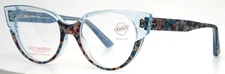 LAFONT Image F 3153 Blue Womens Semi Cat Eye Full Rim Eyeglasses 52-18-142 B:43